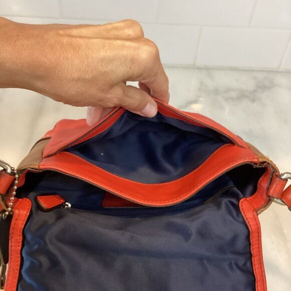 Coach Park Color Block Crossbody Leather Shoulder Bag - Picture 12 of 16